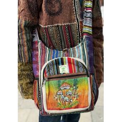 hemp shoulder bag mushroom